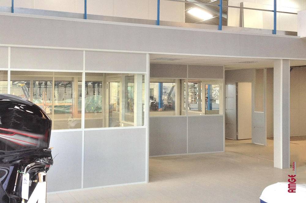 cloison en aluminium pour bureau