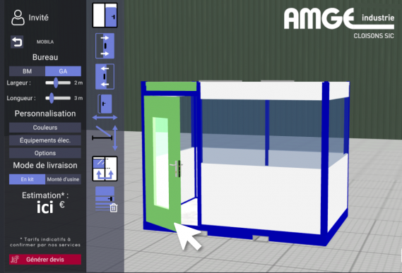 Configurateur gratuit cabines et cloisons